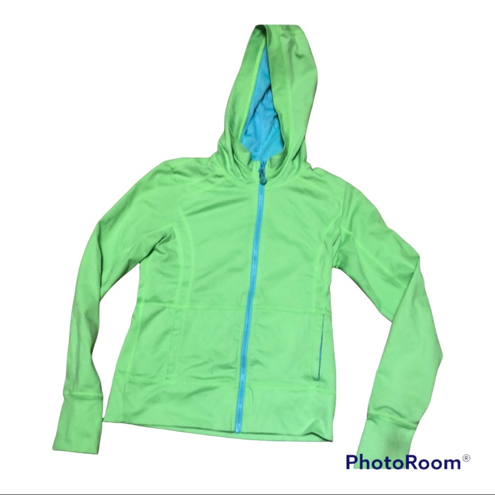 Kirkland Signature Bright Green Hoodie Girl’s‎ Shirt Jacket Medium